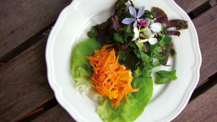 Salade de jeunes carottes à l’orange et à la menthe 